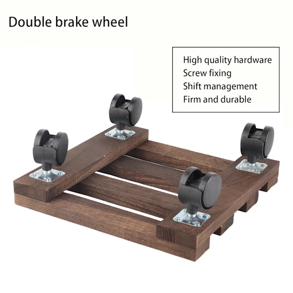 Rullet blomsterpottebakke base rulle universalhjul flytbart stort bærer rektangulært fortykket chassis