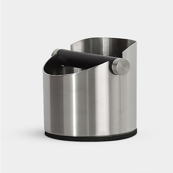 1 stk Kaffegrunnbeholder, Rustfritt Stål Espresso Kaffegrunnbeholder med Knock Bar og Sklisikker Bunn, Tilbehør til Kaffemaskiner
