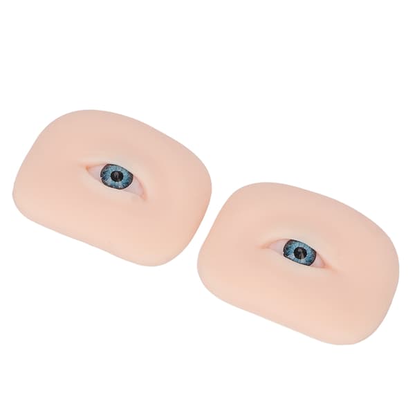 1 par blød silikone øjenmodel fleksibel 5D til øvelse af piercing, sutur, makeup, undervisningsinstruktioner, blå øjeæble