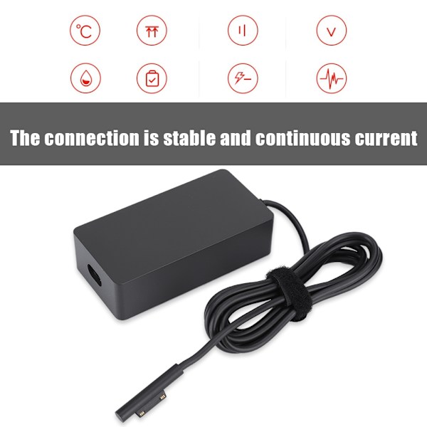 102W AC strømforsyning opladeradapter til Microsoft Surface Book/Book 2 100-240V