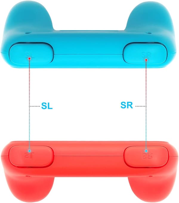 Blå och Röd (2-pack) - Grepphållare Kompatibel med Joy Con för Switch & OLED-modell, Komfortkontrollgrepp