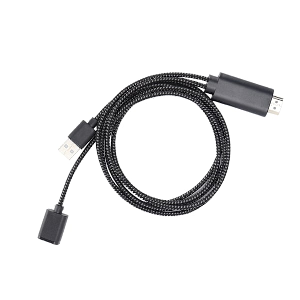 HD TV-kabel USB till HD Multimedia Interface-omvandlarkabel för Android / IOS-system Svart