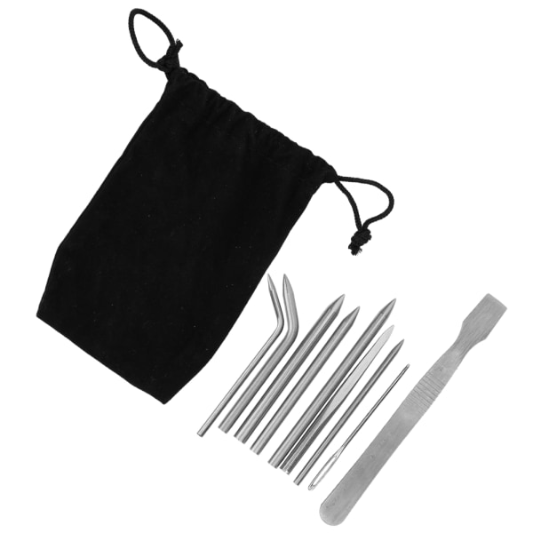 9st rostfritt stål paraplyrep nålar Armband stickning set DIY-tillbehör