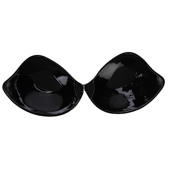 Backless Breast Bra VShaped Push Up Strapless Plunge Self Adhesive Bra for Women(Black A)