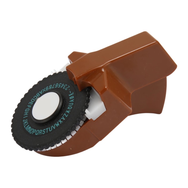 Embossing Label Maker Monikäyttöinen kannettava kohokuviointitarrakone, jossa on 2 rullanauhaa kotiin ja toimistoon Brown