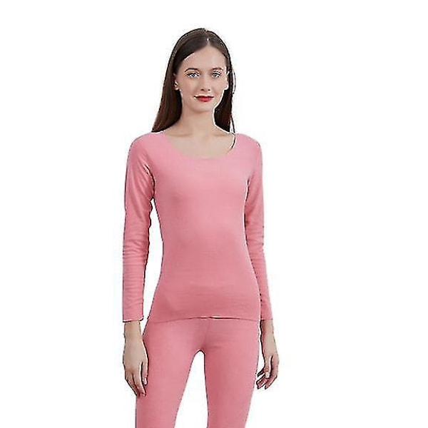 Dames Silke Termisk Undertøjssæt - Langt Silke Undertøjssæt 2XL lyserød