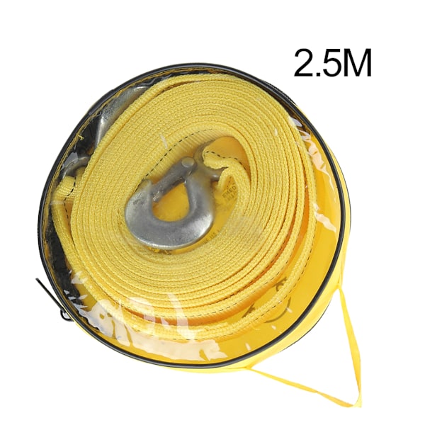 2.5m/8.2ft Car Trailer Towing Rope Strap Tow Cable Hooks Emergency Heavy Duty