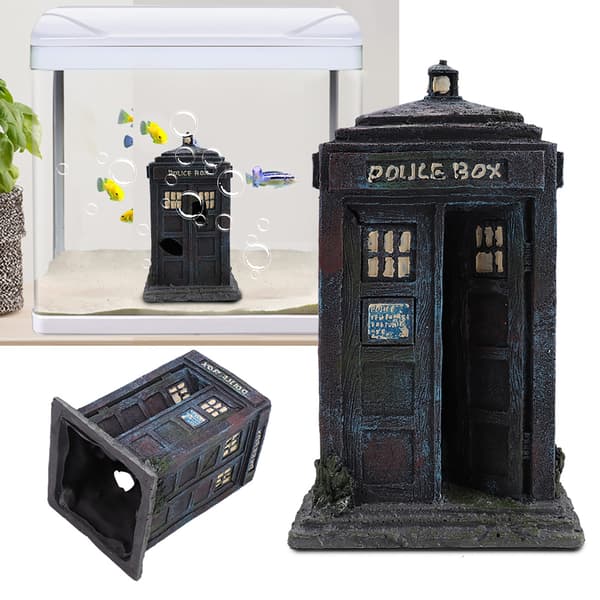 Tålig Simulation Resin Sentry Box Akvarium Ornament Dekor Tillbehör