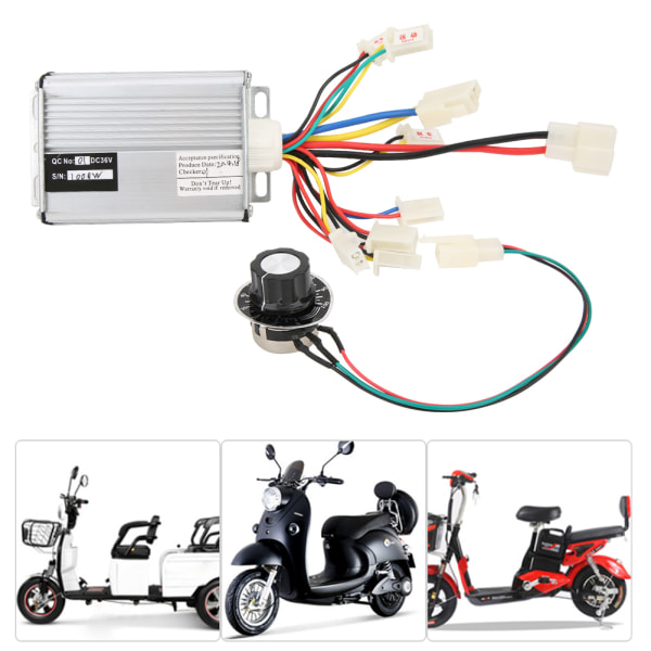 Aluminium 36V 1000W børstekontroller Posisjoneringsrotasjonsbrytersett for elsykkel