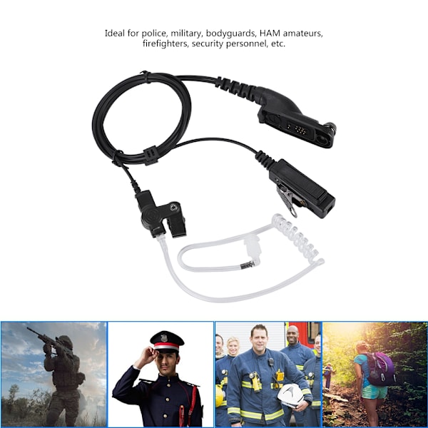 Hörlursmikrofon med luftslang för CB-radio MTP850S MTP830S Walkie Talkie-tillbehör