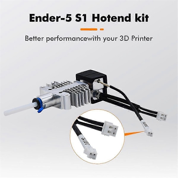 NYT -5 S1 Hotend Kit Titanium Kobber Hals Varmelegeme Blok Silikone Cover -5 S1 3D Printer Dele