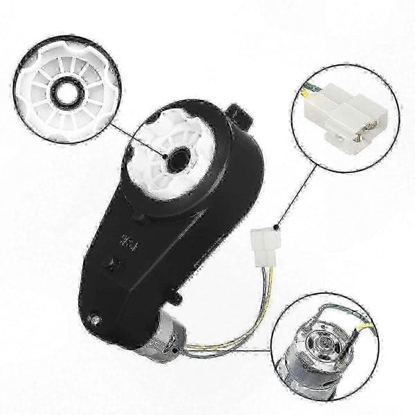 Højhastigheds 12V-motor til børns legetøjsbiler, 40000 RPM, 2-pak black