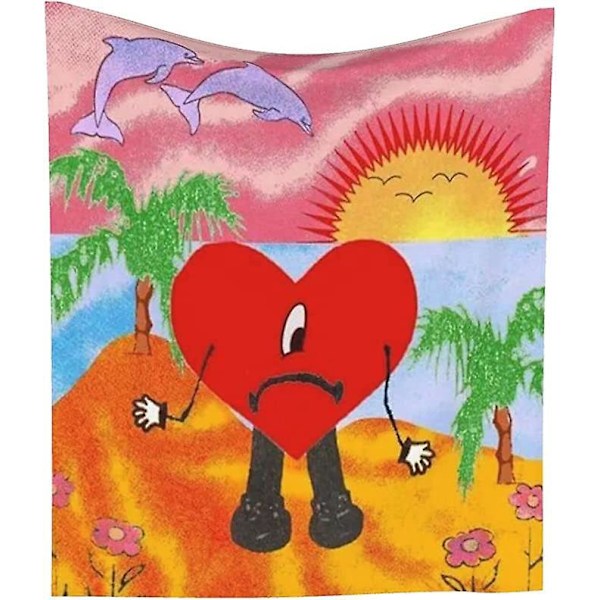 Søt Bunny Un Verano Sin Ti Veggteppe Soverom Hengemaleri Dekor Musikk Banner Poster (150cm x 130cm)
