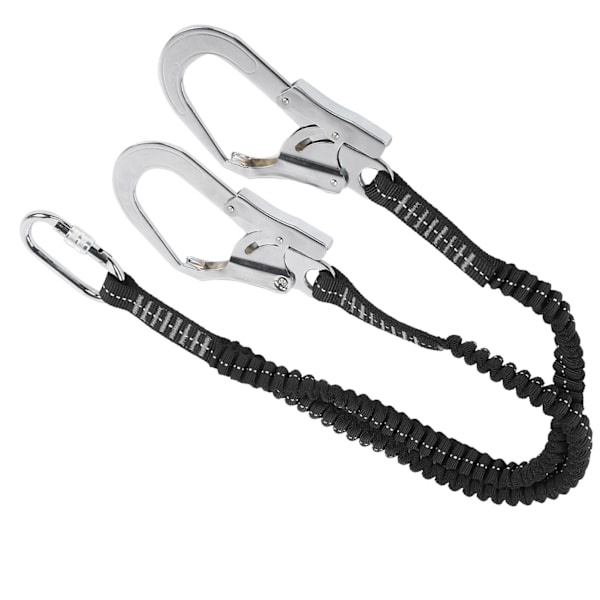 Double Steel Large Hook Elastinen String Koukku Turvavyö Erittäin kestävä kulutusta kestävä
