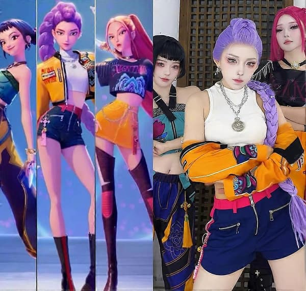 Cosplay-kostym kpop kvinnor flickor Halloween karneval vuxna barn fest rollspelskläder M