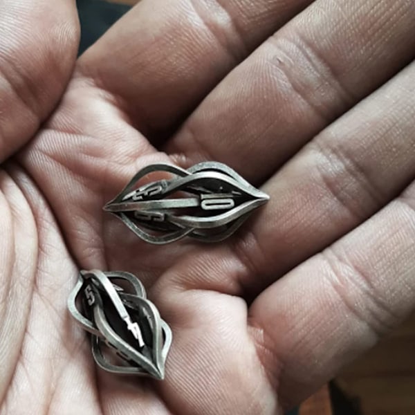 7 st 3D-printade metalltärningar för vuxna barn skrivbordsfritid underhållningsspel