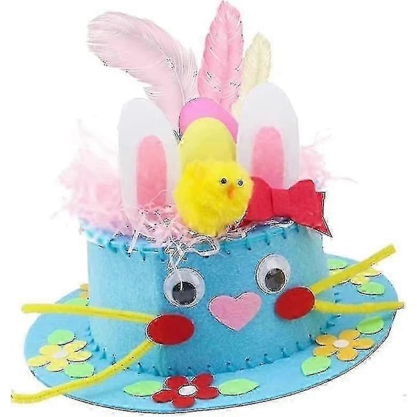 Påskfest Favörer - Gör-det-själv Påskhatt, Påskbonnet Kit - Gör-det-själv Påskbonnet Set - Gör Din Egen Påskbonnet Hatt För Påskpyssel, För Barn