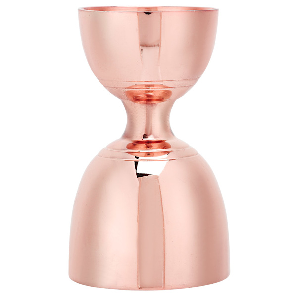 Rustfrit dobbeltkop cocktail jigger mixer bartender værktøj til hjem bar fest tilbehør rose guld