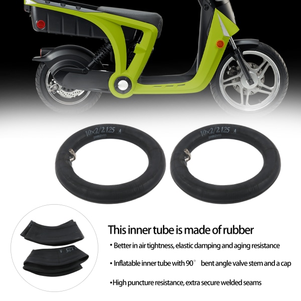 Pari 10x2 tuuman minipyörän pyörän sisärenkaita 10x1,90/1,95/2/2,12/2,25 pyörän baby skootterin renkaille