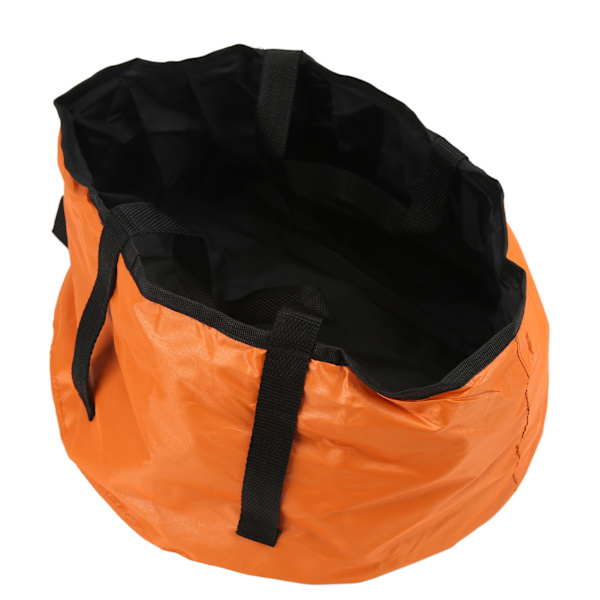 Hopfällbart utomhusfat runt robust slitstarkt fast pålitligt bärbart fat för resor camping orange