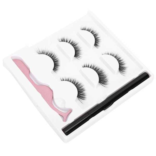 3 par lösögonfransar flytande eyeliner set Vattenfast ögonmakeup-verktyg3D-02