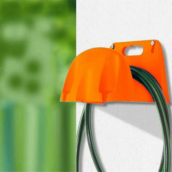 Veggmontert Hagevanningsslangeholder Plaststativ gul