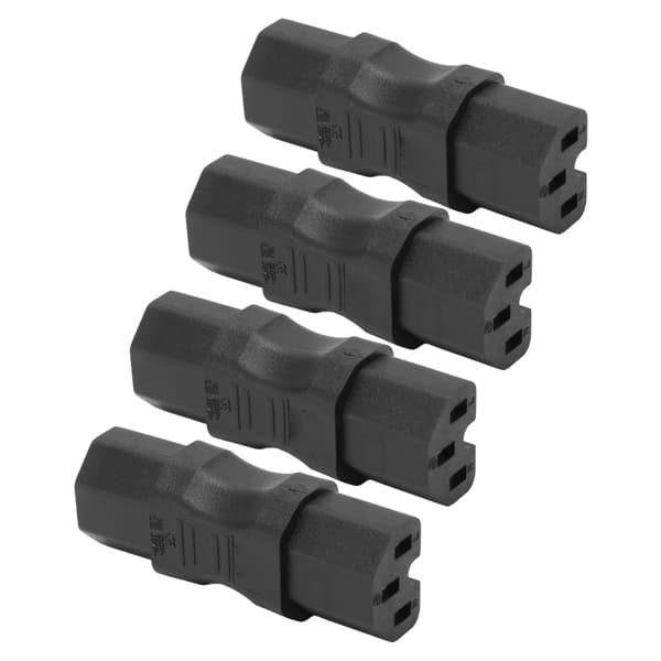 4 stk IEC320 C15 til IEC320 C15 strømadapter Profesjonell kraftig standard datamaskin strømadapter