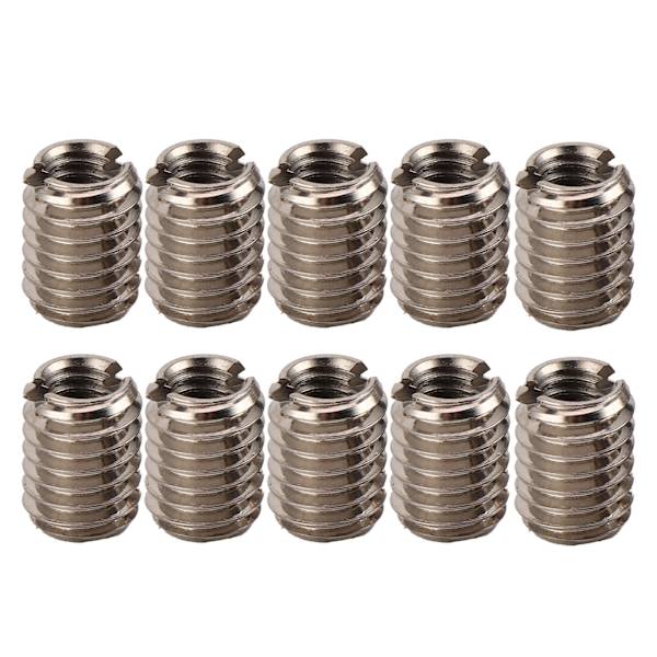 10 st gänginsatser av rostfritt stål Reduktionsmutter invändig gänga M4x0,7 hangänga M6x1,0 med 8 mm längd