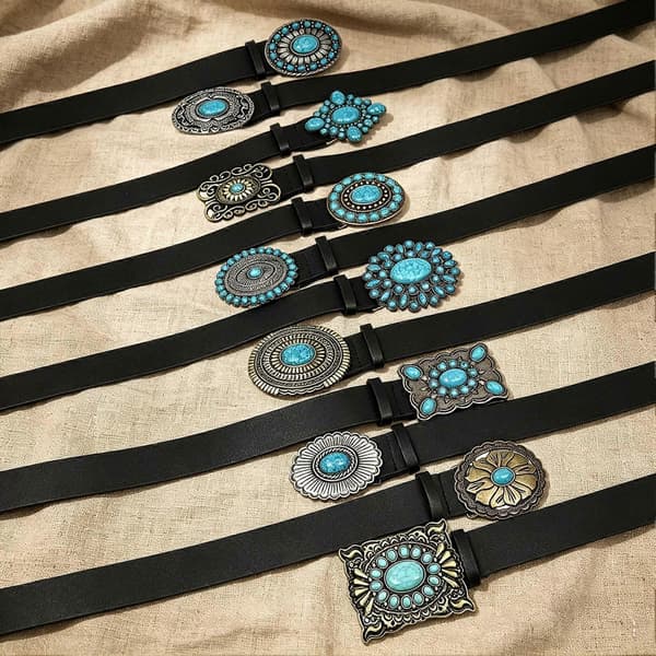 Western turkisbelte Retro Cowboy Midjebelte Kvinner