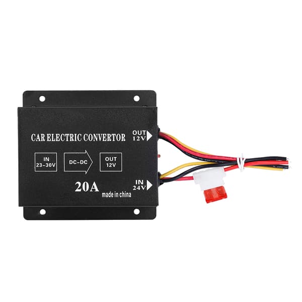 Bil lastebil 20A 240W DC 24V til 12V strømomformer elektrisk spenningsreduserende nedtrappingstransformator