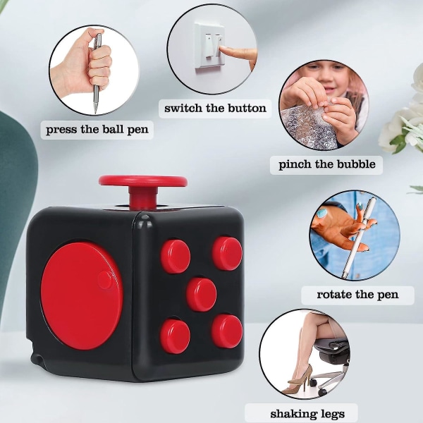 3 stk Anti Stress Cube for barn og voksne, Anti Angst Leke, Stress Relief Cube