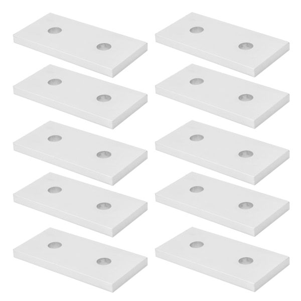 10 stk. sammenføjningsplade aluminium flad forbindelsesarmering lodret forbindelsesværktøj 4040-2 hul