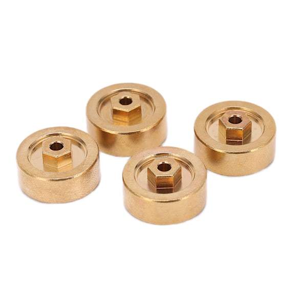 Mässing Hjulvikter Hex Adapter Hållbar RC Hjulvikt Block Motvikt Uppgradering Delar för Axial 1/24 RC Crawler Bil