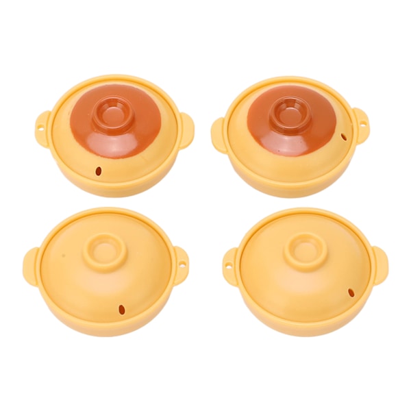 Suppegryde Legetøj Simulation Dekorativ Plast Miniature Gryde Model til 1/12 Dukkehus 4stk