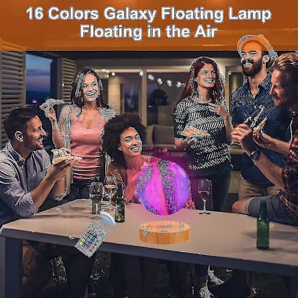 Flytande Månlampa, Flytande 3D Månsken Snurrande LED Måne Magnetisk Levitation Nattlampor För Rum Kontor Dekoration Coola Presenter -CNSZ