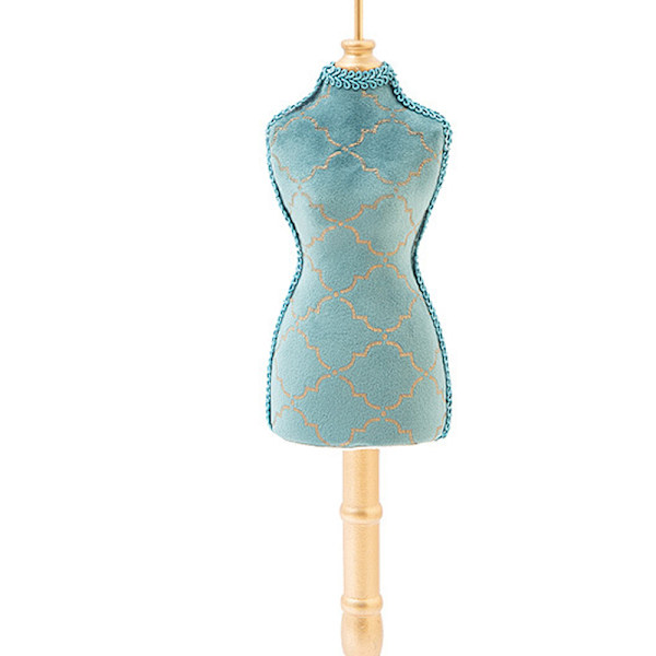 Retro smykkeholder i påfugleblå - elegant og moderne smykkestativ til hjem, butik og mannequin