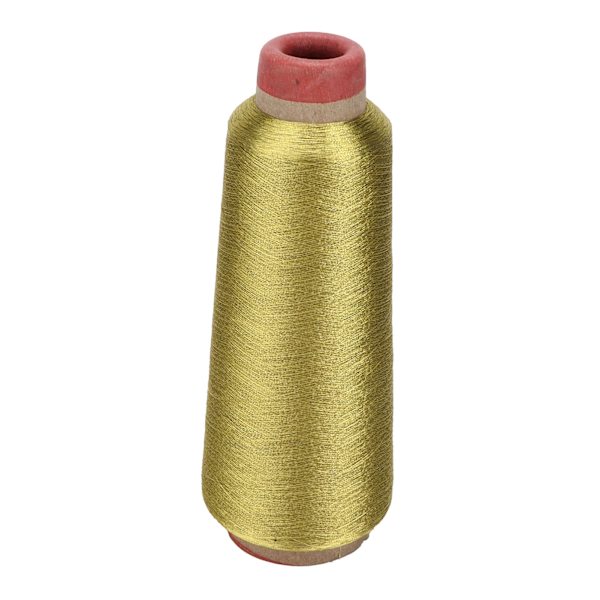 Sömnadstråd Hållbar Hushålls Polyestergarn för DIY Broderi Maskinprojekt (Guld)