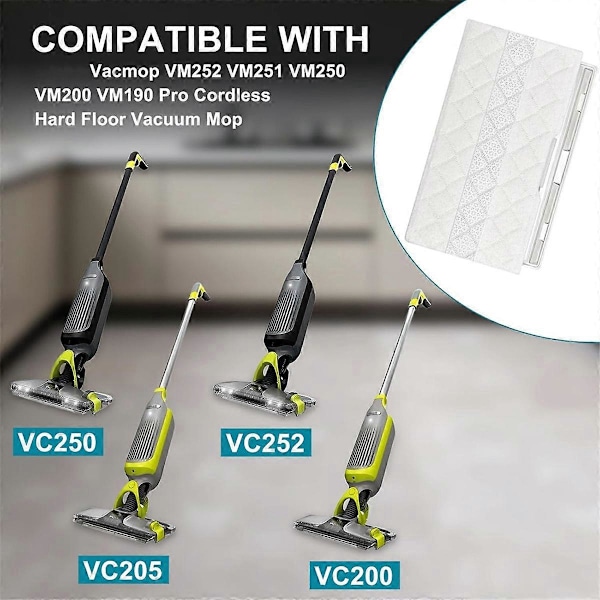 10 st MOP-dynor för Shark Vacmop Pro VM252 VM250 VM200 VC205 VM250