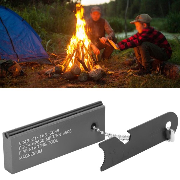 2 STK Bærbar Magnesium Blok Flint Fire Starter Udendørs Camping Vandreture Survival Tool