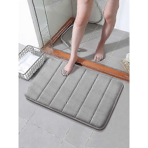 Tjock Korall Sovrumsmatta Hem Minnesskum Absorberande Sammet Vatten