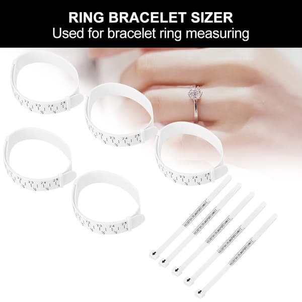 5 stk. ringmåler UK fingerarmbåndsmåler smykker måletilbehør