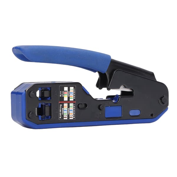 RJ45 Crimping Tool Kit Netværkskabel Ethernet Jack Pass Through Crimper til Cat5e Cat6 Cat6a Stik