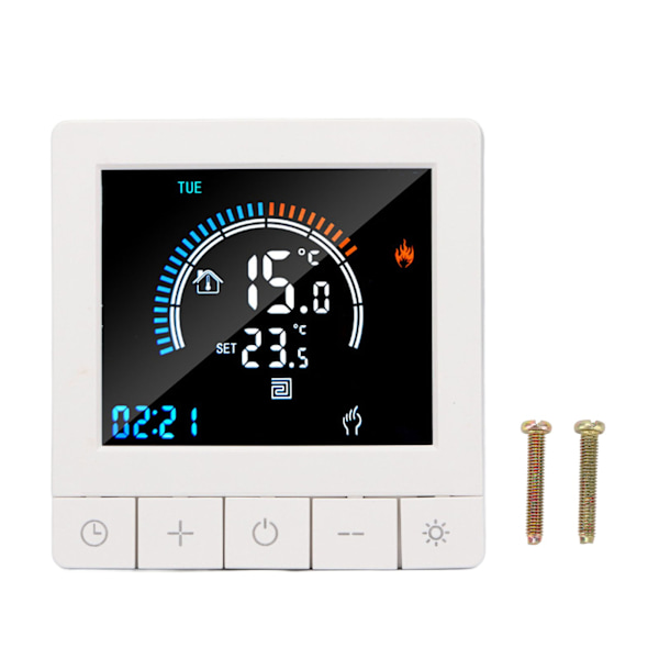 Smart Thermostat Programmable LCD Precise Control Smart Water Heating Thermostat For Home Office Mall AC90V‑240V Regular Model