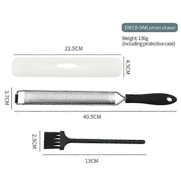Manuelt Rivejern & Citrus Zester Premium Klassisk Skarpt Rustfrit Stål Zester Rivejern, ideelt til Parmesan, Hård Ost, Ingefær, Chokolade, Muskatnød a