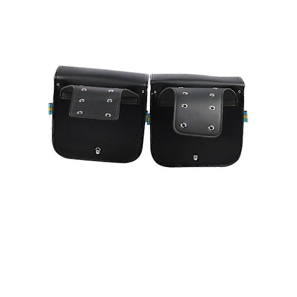 Til XL883 XL1200 PU Læder Sidetaske Sort