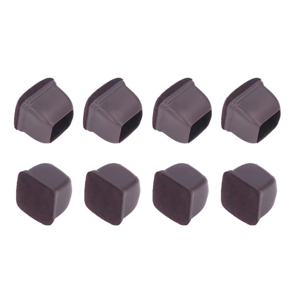 8 st Stolsbensskydd TPE Golvskydd Möbelbenskydd Set Kit för Bord Pall Brun L
