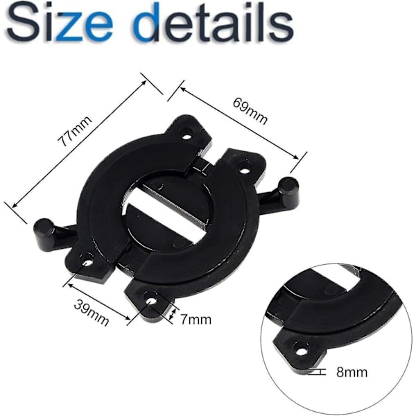 Bordsskiva Connector - Set med 4 plastmatbordslås, träningsbordsanslutningslås, skrivbordskombinationsfästen (svart)