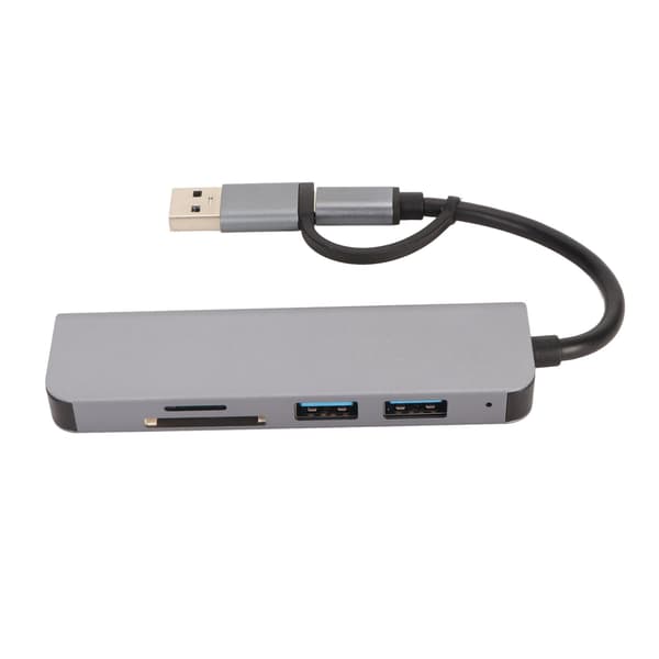 5 i 1 USB3.0 Hub 3 USB-lagerkort Hukommelseskortporte 5 Gbps USB C Hub USB-splitter USB C-dongle USB-dockingstation