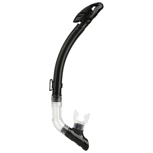 Full Dry Snorkel med Bekvämt Silikonmunstycke och Envägsventil (svart)