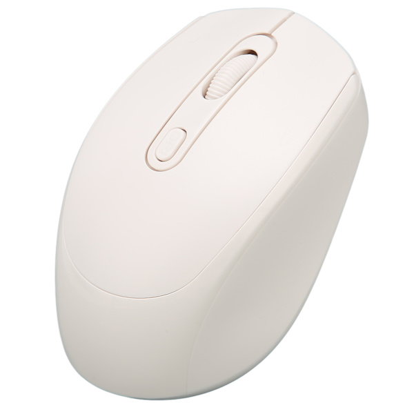 Trådlös mus 2.4G Ljudlös 500mAh Uppladdningsbar 10m Avstånd Justerbar DPI Ergonomisk Design Datormöss Vit